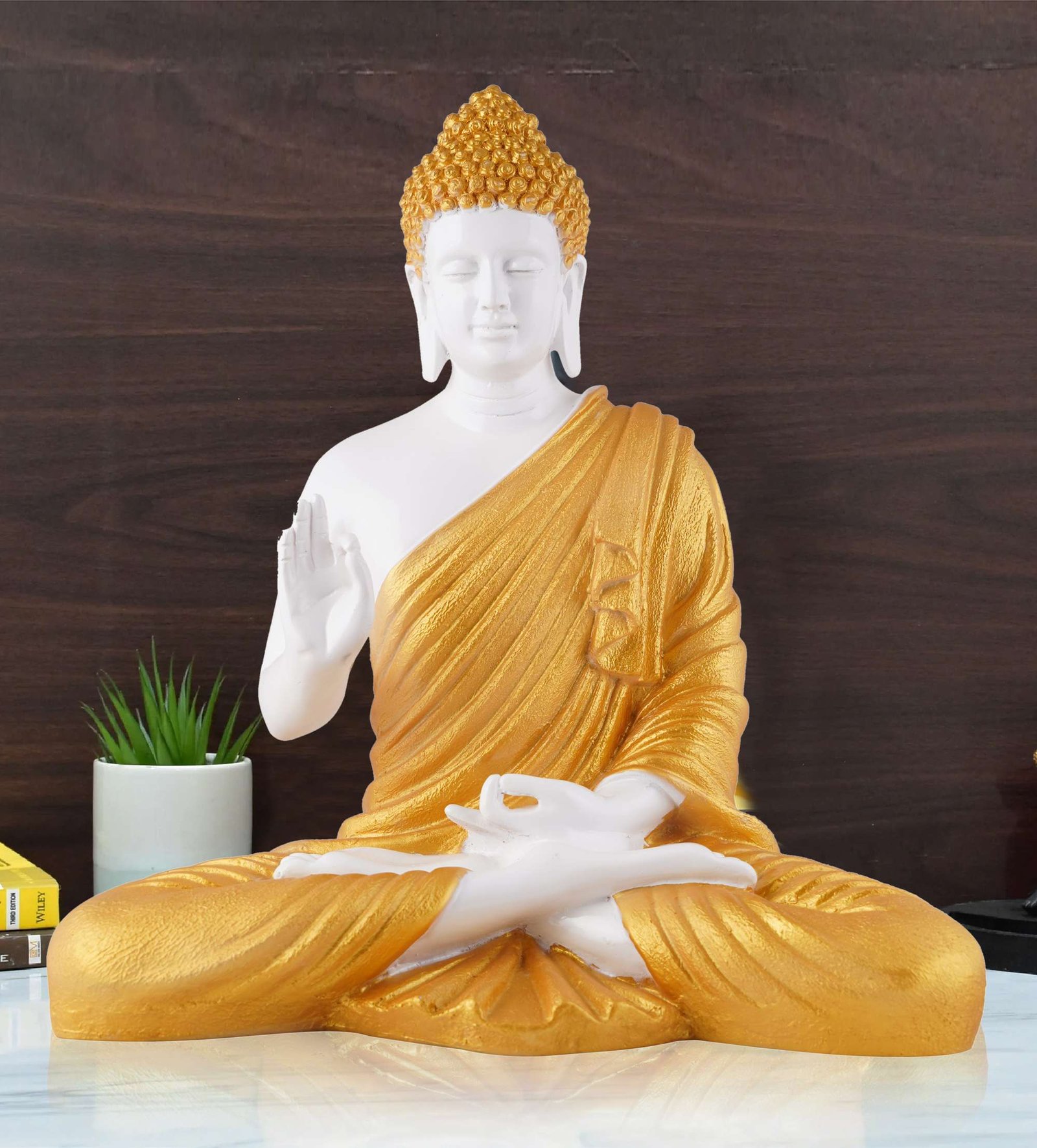 Buddha Idol Statue Showpiece Gift Gifting Item Polystone Home Decor ...