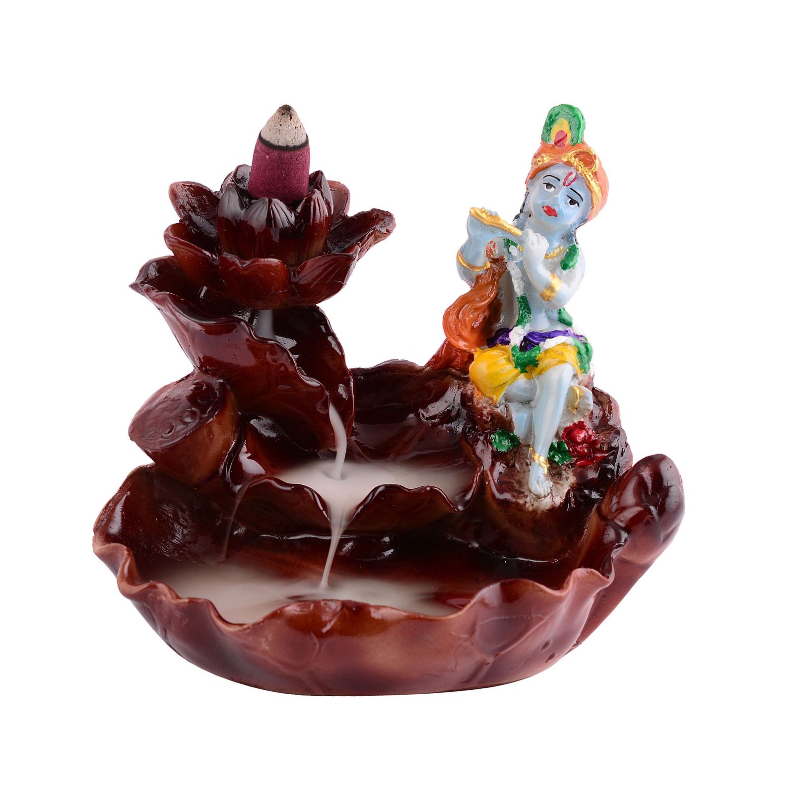 Krishna Smoke Fountain Incense Burner Backflow Incense Idol Gift Item ...