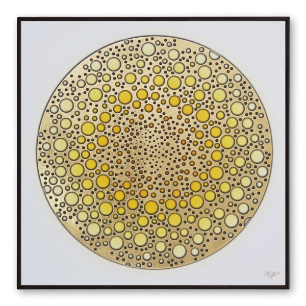 Golden Embossed Wall Painting For Home Decoration , Paintings for Living Room , Modern Art Wall Pinting, For Home Decor (12X12 INCH)