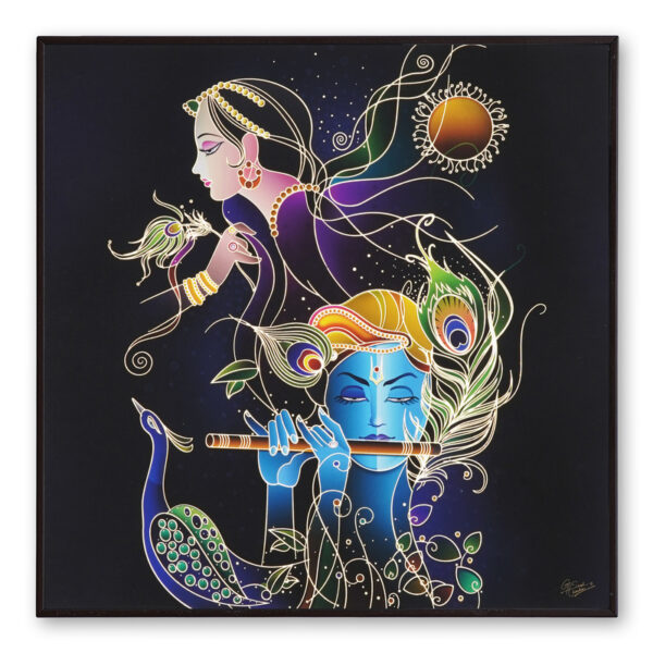 Golden Embossed Wall Painting For Home Decoration , Paintings for Living Room , Modern Art Wall Pinting, For Home Decor (12X12 INCH)