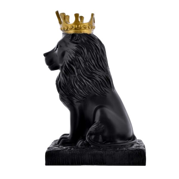 Lion Statue with Crown Sculpture