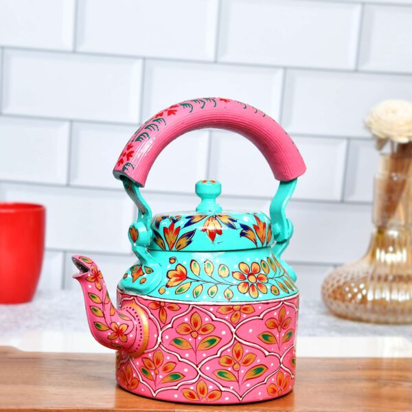 Hand-Painted Aluminium Tea Kettle - 750 ml for kitchen décor Home Décor , Tea Party , Serving