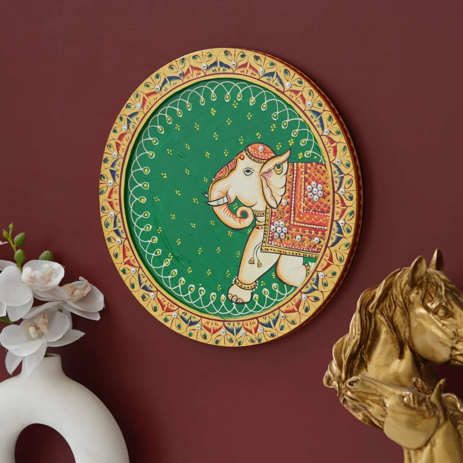 Pichhwai Elephant I Wall Accent