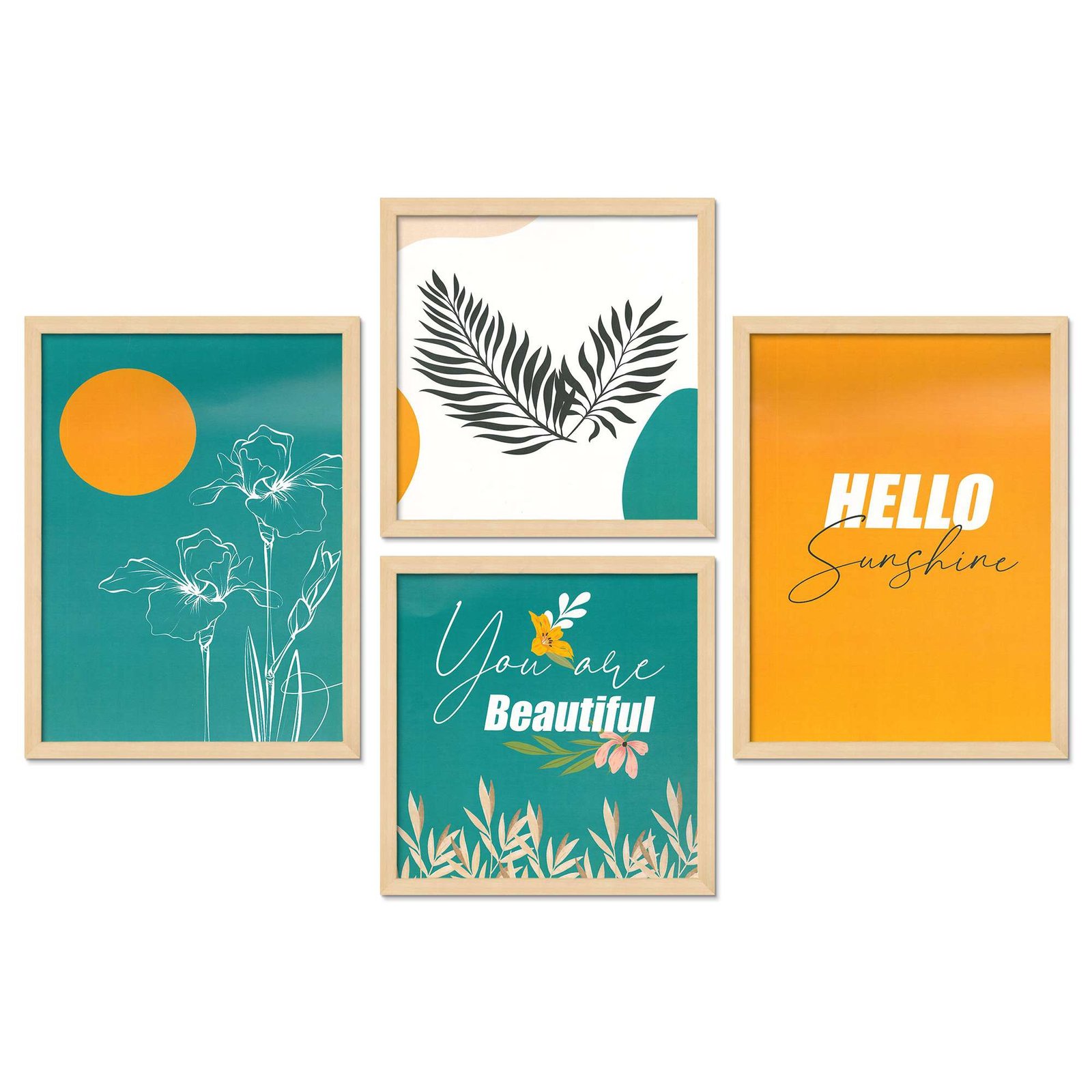 SET OF 4 DIGITAL WALL PAINTING Saumic Craft Gallery