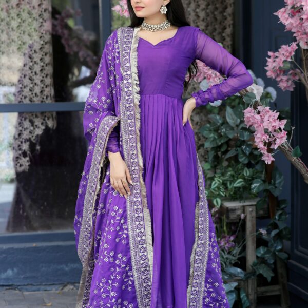 Premium Tebby Silk Top-Plazzo with Embroidered Dupatta ? Designer Ready-to-Wear Set