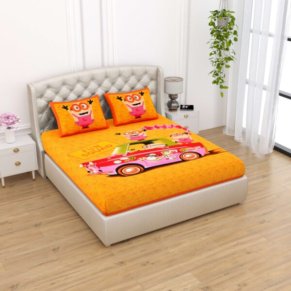 Jaipuri Cotton Printed Double Bedsheet With Two Pillow Covers