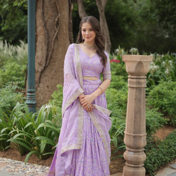 Viscose Dayble Jequard Lehenga Choli Set