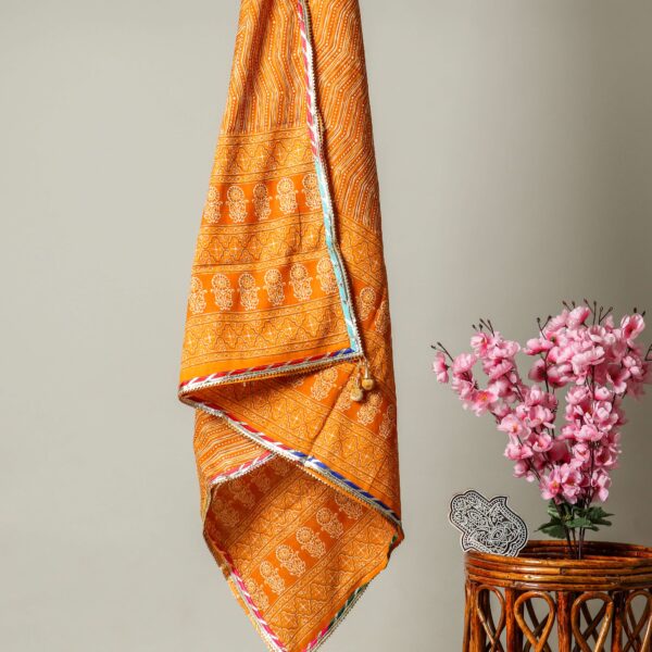 Women Pure Cotton Block Printed Dupatta Set