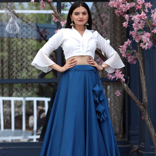 Premium Readymade Chinnon Lehenga with Phantom Silk Designer Blouse