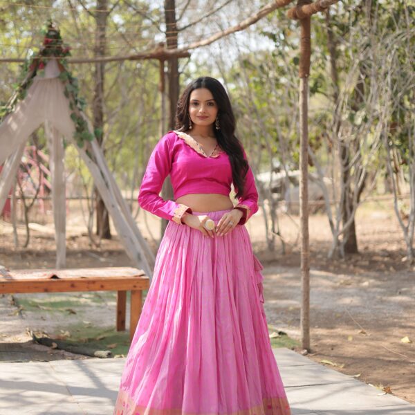 Dayble Viscose Kalamkari Lehenga Choli with Designer Blouse