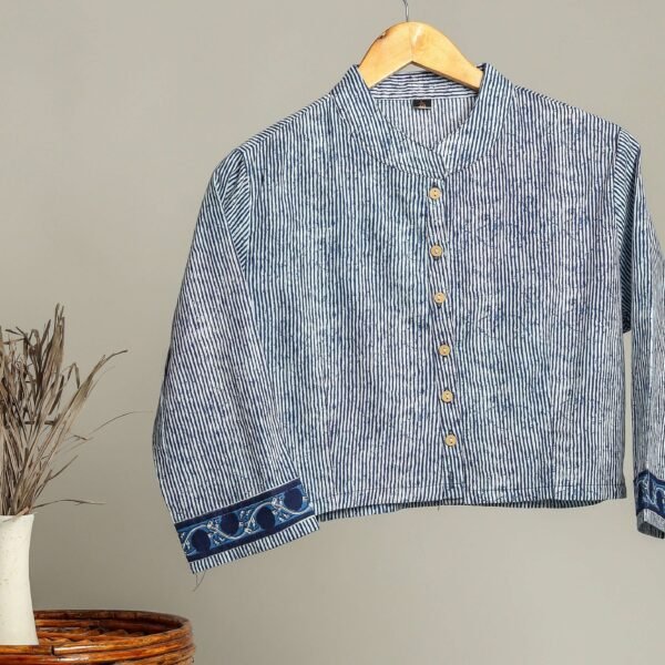 Handmade Block Print Cotton for Women ? Ethnic Floral Printed Top with Long Sleeves